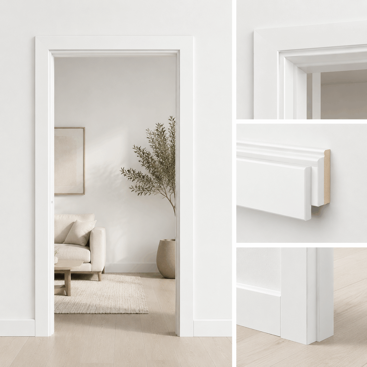 interior door casing and baseboard installation